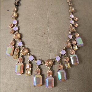 J Crew Plink and Gold and Iridescent Necklace